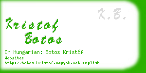kristof botos business card